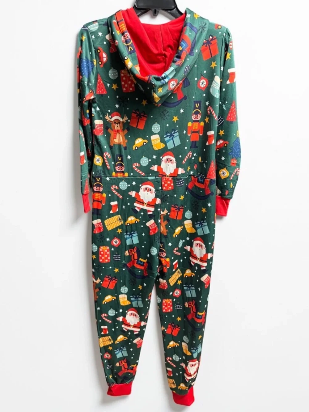 Christmas Pajama Onesie Women’s Small Super Soft Hooded Holiday One Piece NWOT